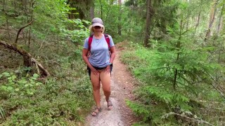 I find a beautiful lake hidden in the forest and it makes me horny I must do it there