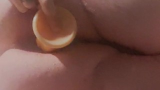 Solo Anal play with a 13inch Dildo from Amazon