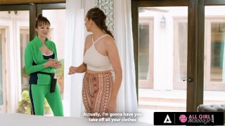 ALL GIRL MASSAGE - A First Massage Turns Super Hot Between Two Lesbians Bella Rolland And Lexi Luna