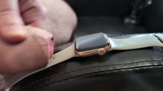 Cum on Girlfriend's Apple Watch (Wristwatch Fetish)
