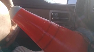 Private Video Of Straight Male Outdoors Stretching Ass On Huge Cone In Truck At Beach
