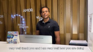 Hot blonde colombian with beatiful tits fucks the reception guy - Sr. Matamorros Naty Delgado