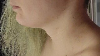 Shaving my head with an electric razor