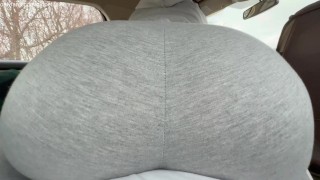 Riding and Grinding Shy Stepbro in Tight Leggings till Cum