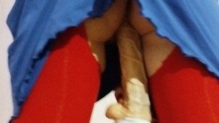LOVE TO FUCK WITH MY LONG DILDO IN MY DRESS