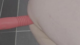 Bent Over Fucking My Vibrating Thrusting Dildo In The Shower