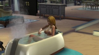 Te cuento mi historia como madrastra seductora mientras me toco en la tina del baño / The sims