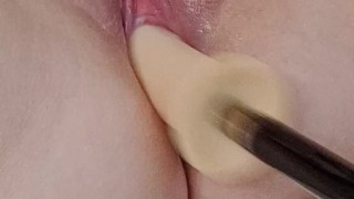 Sex machine pounds my pussy 🌶 one wet pussy 💦
