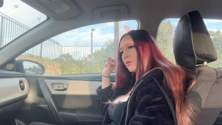 Italian Long Hair Big Boobs Artemisia Love 420 Smoke Sesh in the car OF @ ArtemisiaLove101
