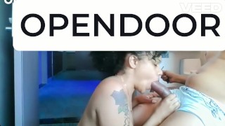 BLOW JOB DOOR OPEN HOTEL CAUGHT