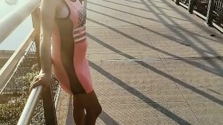 SOLO FEMALE PUBLIC PARK OUTSIDE