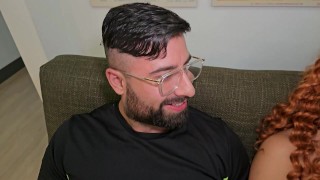 I shamelessly fuck my best friend's busty girlfriend without noticing it