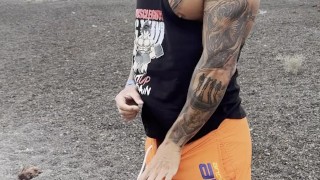 💦GAY PISS in the FOREST😱anybody can DISCOVER ME🥵