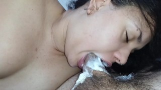 blowjob with best creampie ever,she sucking very yummy,big cumshot 🍌🥛🥛🥛🥛💦🤗😋🤤🥵🥛🥛🥛🥛