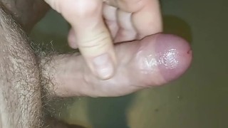 Emptied himself in the shower