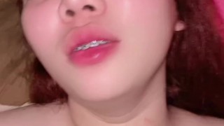 สาวอวบโดนผัวเย็ดสดแตกใส่ปาก