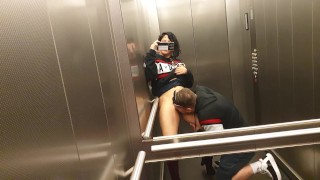 My fastest orgasm ever in a public elevator Dada Deville Real Amateur