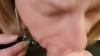 HOT BLONDE MILF IN TRAINING SWALLOWS!