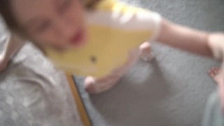 Playing with his cock before he gives me a hot cumshot