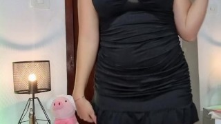 Mini Black dress mini vestido corto