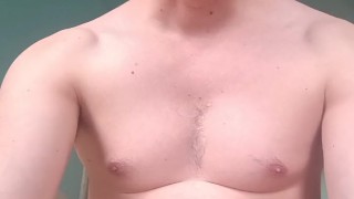 Handsome daddy flexing muscles naked and showing off ass