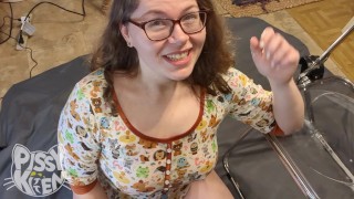 My babygirl is extra thirsty for hot piss in her ass and mouth