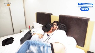 Brown Glasses Girl Fucked By White Guy