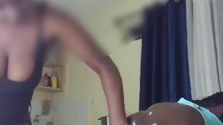 Stepmother fucks her stepdaughter hard with a strap-on