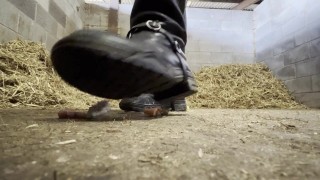 Riding boot sweet crush. POV giantess, boot worship