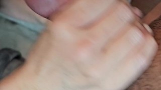 Army MILF Sucks a veterans uncut cock dry