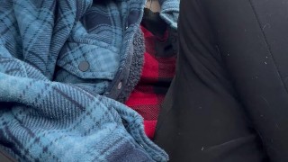 Stealthy & Filthy: Sneaking Orgasm in Car with Pussy Out