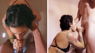 MI CHICA ME CHUPA LA VERGA Y ME SACA TODA LA LECHITA