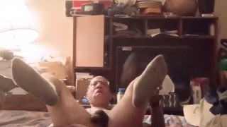BLACK QUEER WITH SMALL BOOTY IN WOMEN'S UNDIES ENJOYS FAVORITE BOOTY TOY