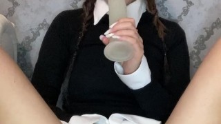 Voice cracks during third orgasm buildup