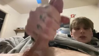 Stroking my BWC for her