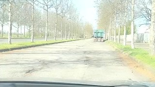 Hot blonde milf driving barefoot, onlifans