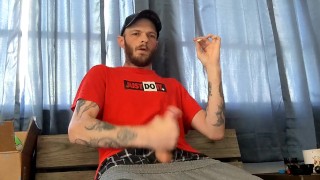 Stroking my big cock on my smoke break