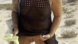 On The Desert🥵 Pissing In Public😳