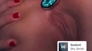 stretch open my asshole with heart shaped butt plug