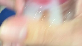 daily jerk off 02/30 - cumming after a long edging session dripping precum