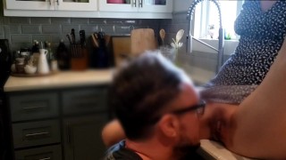 Kitchen Sex! Hubby Cums On Wife's Ass. Real Amateur Couple Homemade.