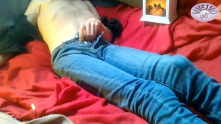Skinny MeMySelfAndMyOwn in skinny jeans, horny ass play anal moaning cumming fuck my butplug.