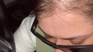 POV Blowjob in the car after work