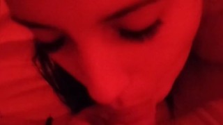 Se pelio con el novio y se desquitó conmigo, terrible mamada, me trago toda la leche