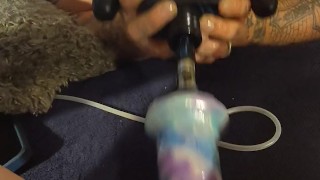 Wife cums quick with sex machine