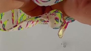 Chilling in a sundress.