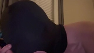 anon deepthroat giant dildo gagging