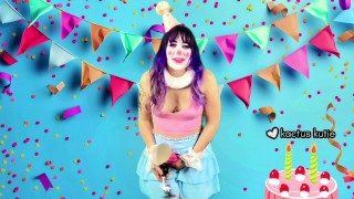 kute clown pees + cums for your birthday