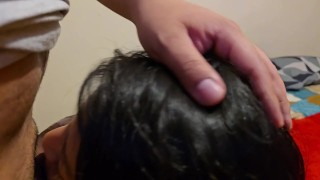 My vagina in close-up and then she sucks me off
