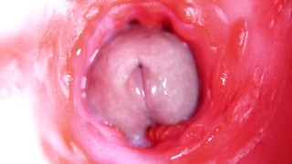 Extreme close up of a big cock in a sloppy wet sweet hole!